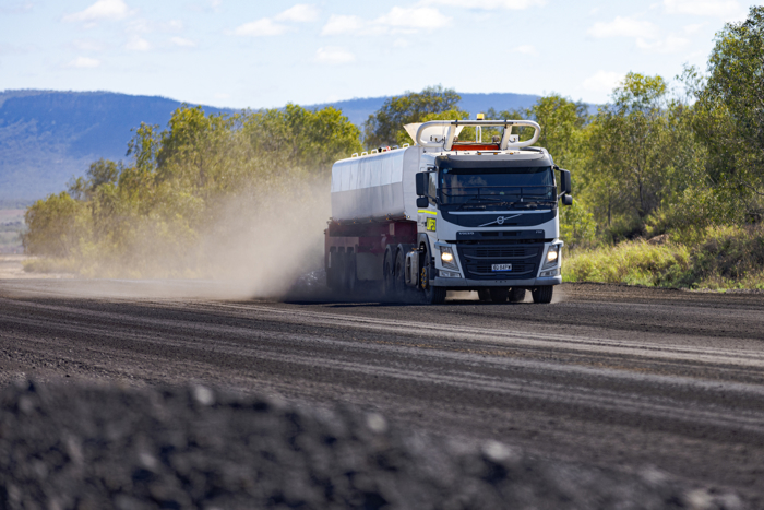 LMP Project Services water truck performing road maintenance, ensuring dust control on-site. LMP Project Services water truck performing road maintenance, ensuring dust control on-site.